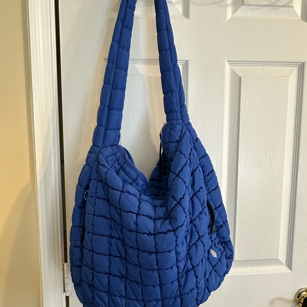 Free People Blue Quilted Hobo Bag - Picture 2 of 4